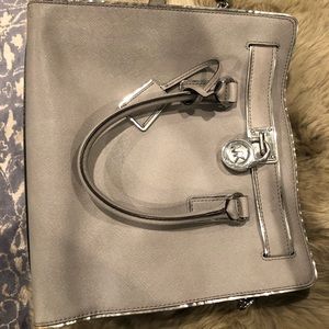 Gray Michael Kors purse with chain strap